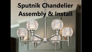 Sputnik Chandelier Assembly amp Install Senyshilon Brand on Amazon [upl. by Bowden]