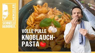 Schnelles Pasta mit TomatenKnoblauchSauce Rezept von Steffen Henssler  Günstige Rezepte [upl. by Garibald]