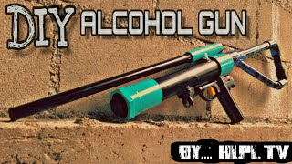 DIY ปืนแอลกอฮอล์ ตัวยาว แบบง่ายๆAlcohol gun เล่นเพื่อความบันเทิงเท่านั้น [upl. by Oakes]