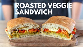 How To Make ROASTED VEGGIE SANDWICH the Most DELICIOUS VEGETARIAN SANDWICH [upl. by Fionna777]