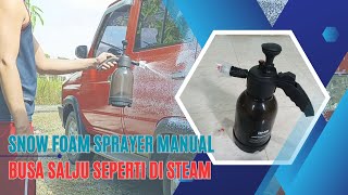 Review Sprayer Snow Foam Manual steam salju murah untuk rumahan [upl. by Anilat231]