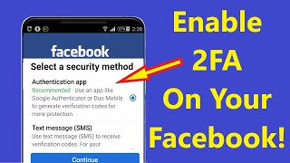 How to Put Two Factor Authentication 2FA on Your Facebook Account  Howtosolveit [upl. by Firehs288]