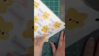 Trying Matte Laminate for Stickers sticker stickers smallbusiness cuteart kawaiiart etsyshop [upl. by Johanna]