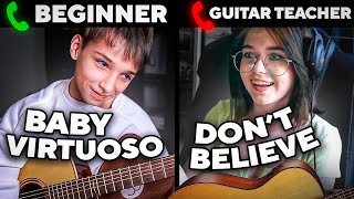 BABYVIRTUOSO SHOCKED GUITAR TEACHERS  PRANK [upl. by Andrews]