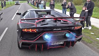 800HP Lamborghini Aventador SVJ with Novitec Exhaust Launch Control Revs Drag Racing [upl. by Sedda850]