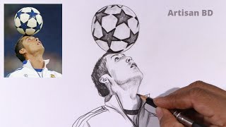 Draw of Sketches Cristiano Ronaldo  Ronaldo drawing  Draw Cr7 football player from Portugal [upl. by Eiffub463]