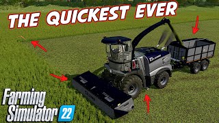 The Best Unrealistic Mower Setup For Farming Simulator 22 [upl. by Ymerej114]