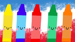 Five little Crayons jumping on the bed  Cocomelon Songs and Nursery Rhymes ASfunlearn [upl. by Gris]