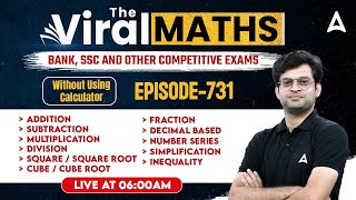 Bank Exams  Simplification  Number Series  Inequality  Arithmetic amp DI By Navneet Tiwari [upl. by Morentz361]