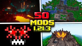 🚀Top 50 MODS para MINECRAFT 1213🔥Aventura Exploración Vanilla Transporte Mobs Enemigos✅121 [upl. by Eelyma377]