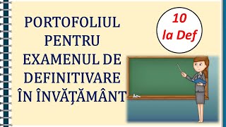 Portofoliul pt DEFINITIVAT  Ce trebuie să conţină [upl. by Eidac]