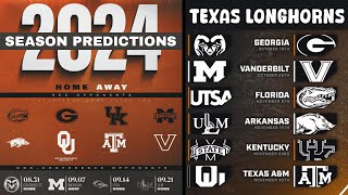 2024 Texas Longhorns Football Season Predictions [upl. by Gassman]