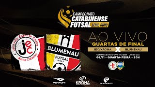 CAMPEONATO CATARINENSE SÉRIE OURO 2024  QuartasFinais  JECKrona X Blumenau Futsal [upl. by Gilpin]