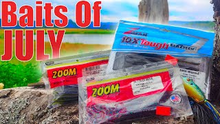 My Top 5 July Bass Fishing Baits [upl. by Ahtekahs827]