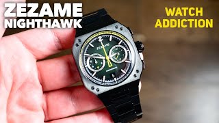 Zezame Chronograph Night Hawk Watch Review [upl. by Llydnek345]