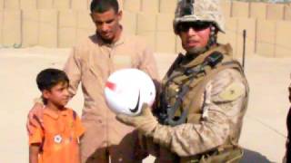 Marines give out soccer balls donated to Iraqi kids [upl. by Leonardi]