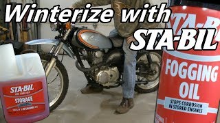 Winterizing the 74 Honda XL250 Dirt Bike with STABIL [upl. by Marsha]