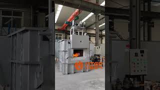 Natural Gas Aluminum Melting Furnace Testing before delivery casting industrial machine [upl. by Pritchett]