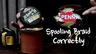 How to Spool Braid Correctly onto your Reel [upl. by Ezarras]