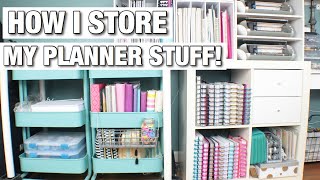 How I Store My Planner Supplies At Home With Quita [upl. by Wesla]