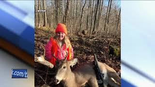 6yearold Wisconsin hunter bags her first buck [upl. by Vharat]