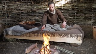 Making a Medieval Bed for the AngloSaxon House with Hand Tools  Early Medieval Carpentry [upl. by Piegari]