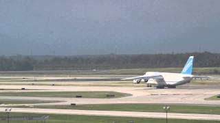 Antonov An124 Take off from Intercontinental Airport Houston IAH [upl. by Tunnell]