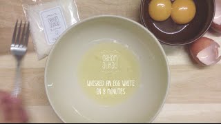 obhom How to Whisked an Egg White with Fork [upl. by Anairb362]