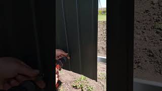 Devices for quick installation of a fence from corrugated board profile metal fence [upl. by Silvan]