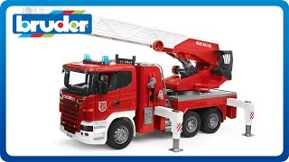 Bruder Toys SCANIA RSeries Fire Engine with Light amp Sound 03590 [upl. by Roseline]