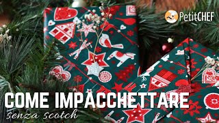 Come incartare un regalo senza scotch  Video tutorial Natale [upl. by Dlorag]