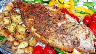 Just 3 Ingredients Oven Baked Red Snapper in 5 minutes  Oven Baked Whole Fish [upl. by Lledniuq]