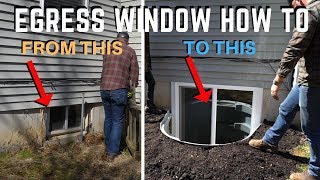 Egress Basement Window Installation  How To  DIY Home Improvement [upl. by Barrington779]