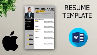 Modern CV template word free download in Mac [upl. by Nednal683]