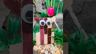 DIY Wooden Dog Craft 🐕 Animal Craft for Kids  Easy and fun at Home diy craft craftyfun kids [upl. by Spiegleman]