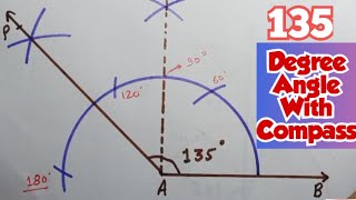 Mastering Geometry Create a Perfect 135° Angle Using a Compass [upl. by Nnylg121]