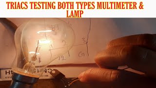 How to test triacs use multimeter And lamp  bt16 triac testing  vfd repairing lab [upl. by Micky191]