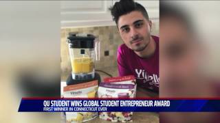 QU student wins entrepreneur award [upl. by Yruam]