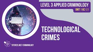 Technological Crime  WJEC Criminology  Unit 1  AC 11 Revision [upl. by Lotta]