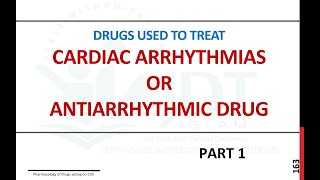 Antiarrhythmics Drugs Part 1 Pharmacology Introduction Classification amp Mechanism of Action [upl. by Manvell]