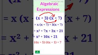 Algebraic expression class 8 shorts youtubeshorts youtube ytshorts math ecomaths [upl. by Aliam]