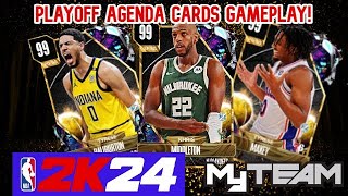 Dark Matter Tyrese Haliburton Khris Middleton and Tyrese Maxey Gameplay  NBA 2K24 MyTeam Gameplay [upl. by Airrehs647]