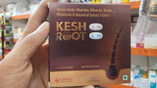 KESH ROOT TABLET  For Hair fall Control Tablet hairgrowth haircare biotinbenefits [upl. by Westley520]