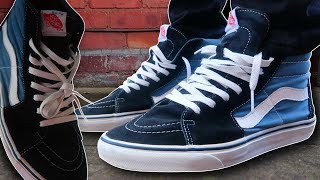 How To Lace Vans Sk8 Hi 3 Ways w ON FEET  BEST ON YOUTUBE [upl. by Annoeik]