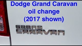 2017 Dodge Grand Caravan oil change [upl. by Laehcimaj]