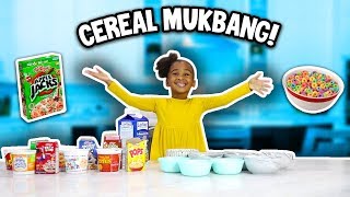 CEREAL MUKBANG featuring my Mommy LaToyaForever [upl. by Kenton17]