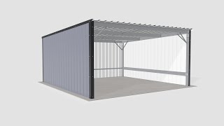 Steel Metal Shed Carport Assembly [upl. by Dominick]