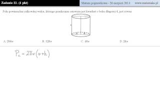 Zadanie 22  matura poprawkowa 2014 [upl. by Rawdon]
