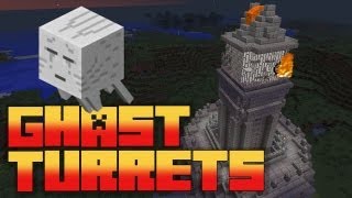 Minecraft Epic Ghast Cannon Tower  Survival Mode [upl. by Maddi549]