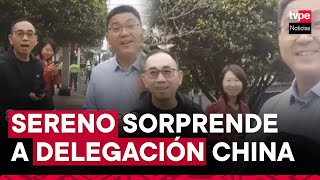 APEC Perú 2024 sereno sorprende a delegación china hablando en su mismo idioma [upl. by Audrie]